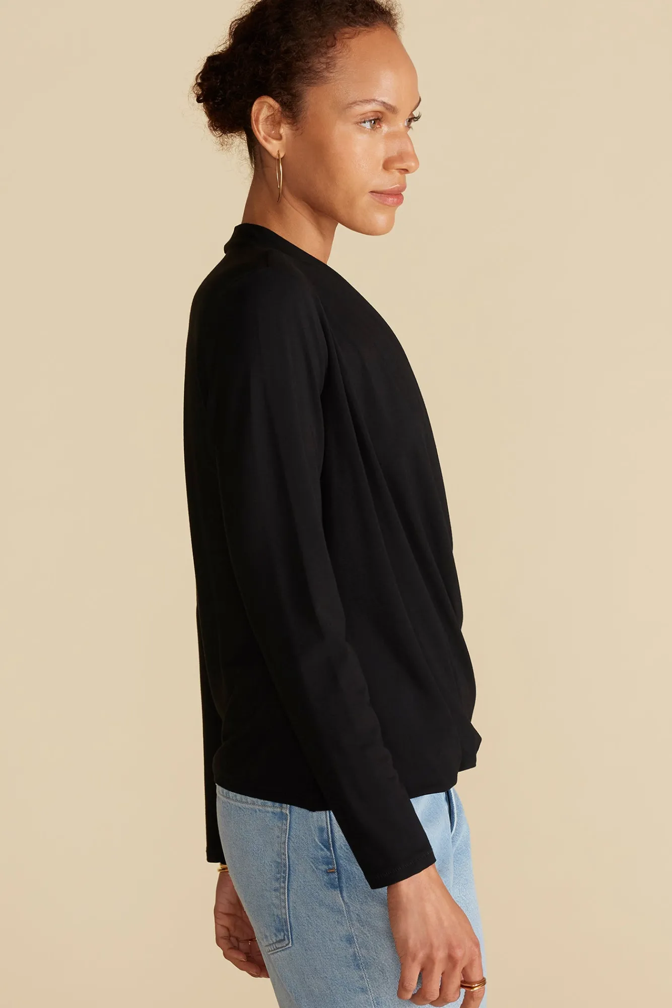 Amour Vert Calais Bamboo Knit Blouse- Blouses & Shirts|Tops