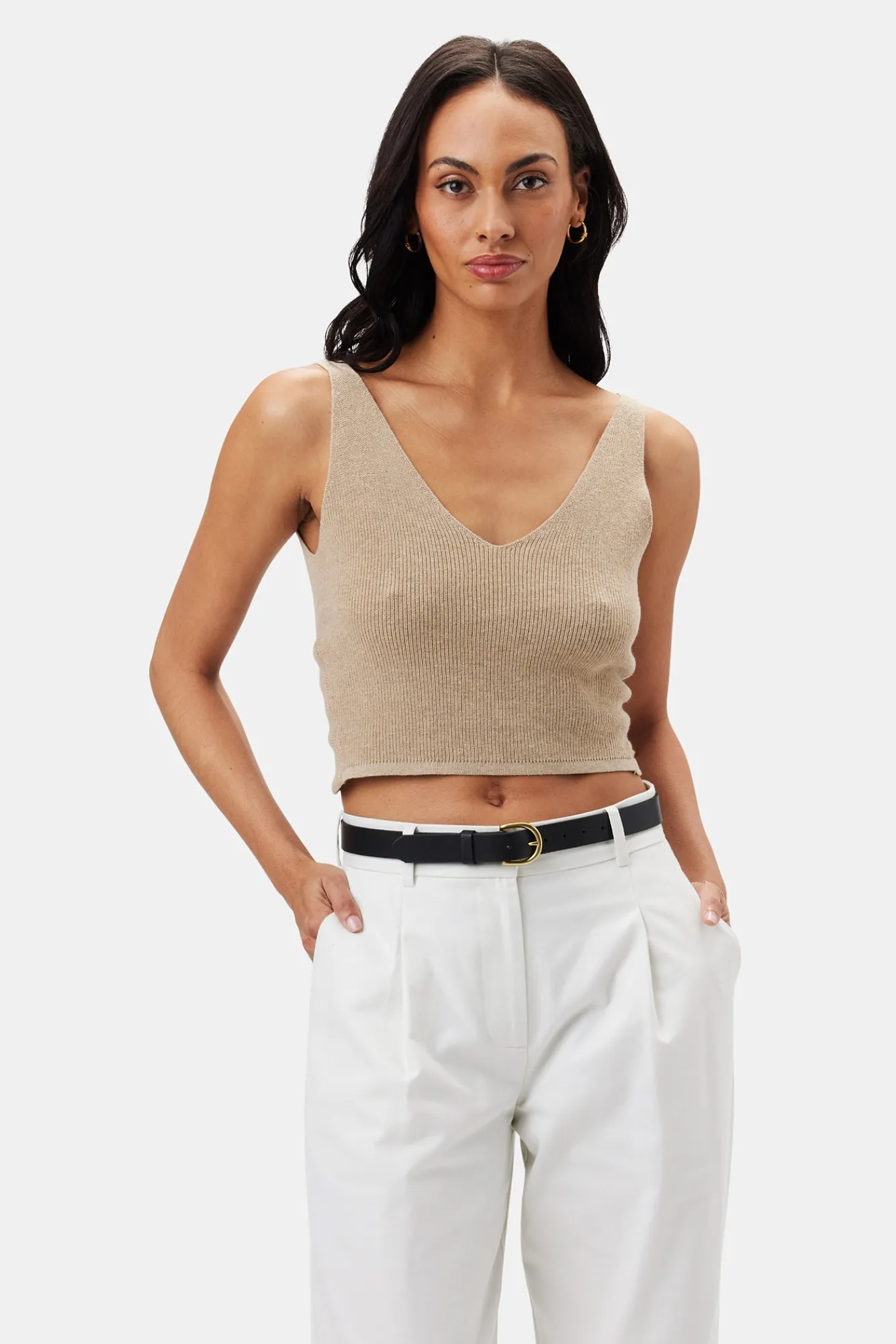 Amour Vert Finn Crop Tank- Tops|Clearance