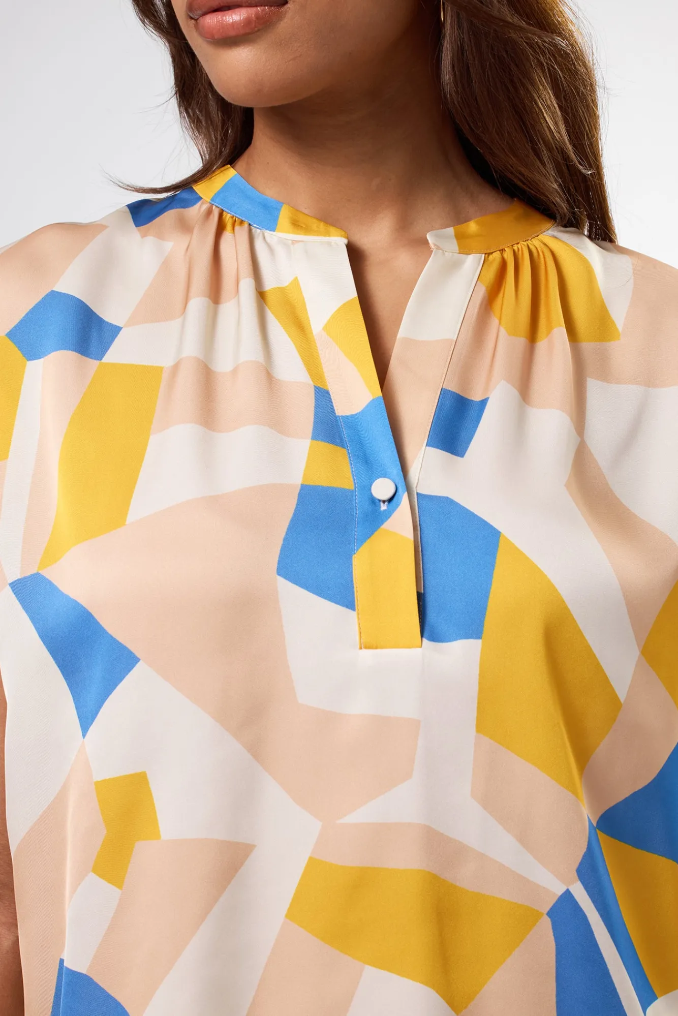 Amour Vert Renata Recycled Sateen Blouse- Tops|Clearance