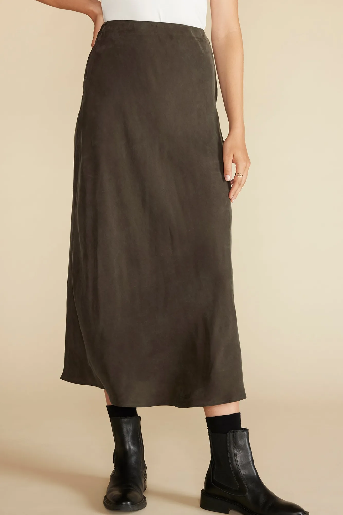 Amour Vert Eve Cupro Slip Skirt- Skirts