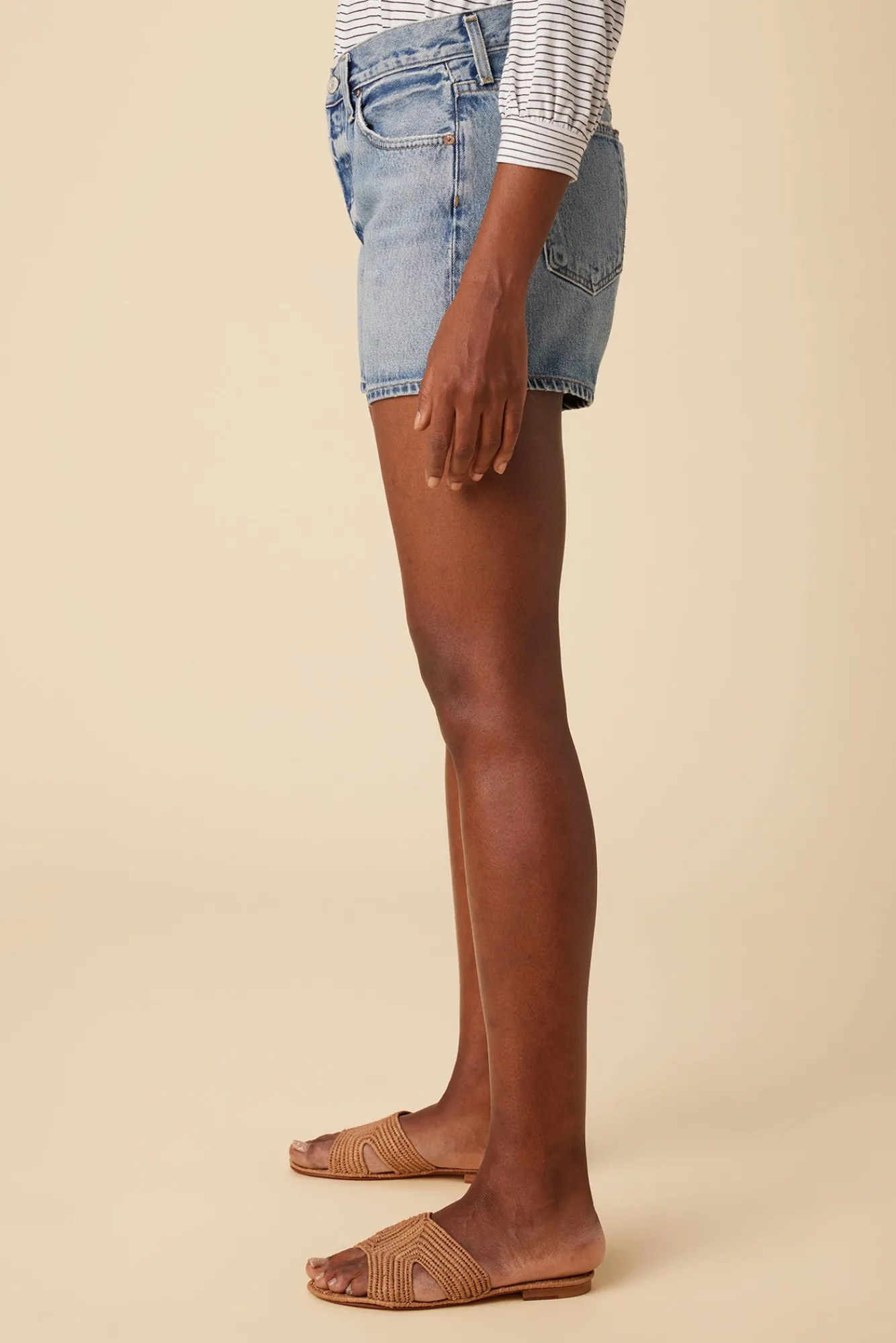 Amour Vert AGOLDE Parker Long Denim Short- Clearance