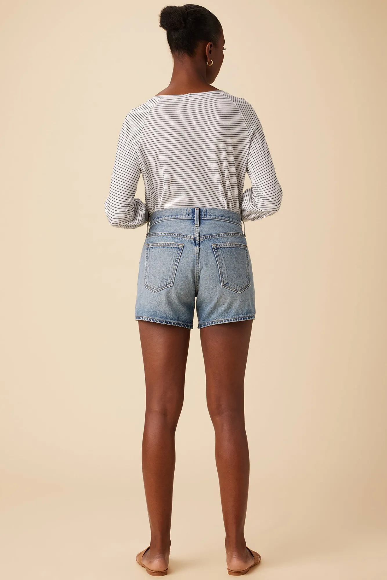 Amour Vert AGOLDE Parker Long Denim Short- Clearance