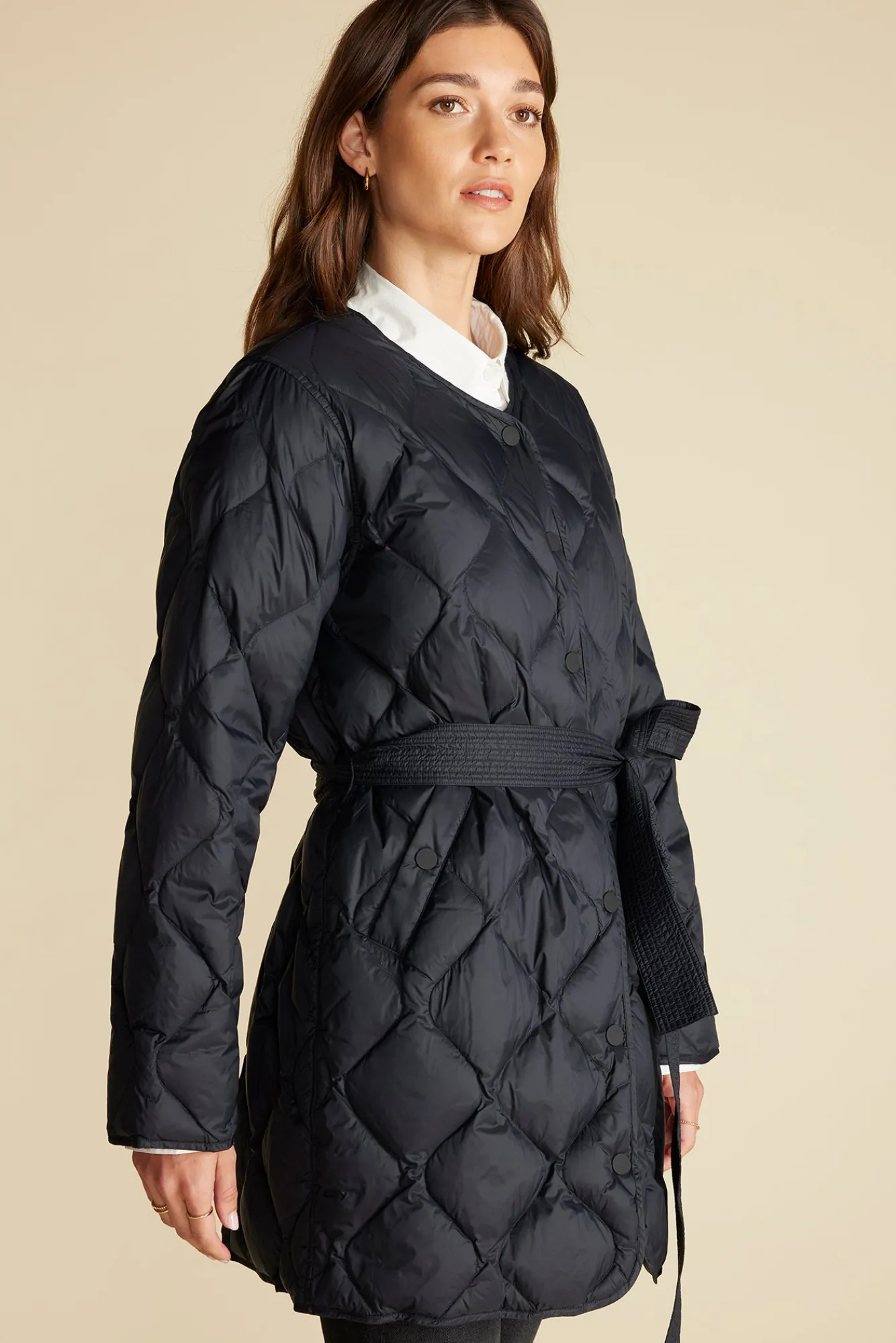 Amour Vert Solene Quilted Puffer Coat- Jackets & Outerwear|Clearance