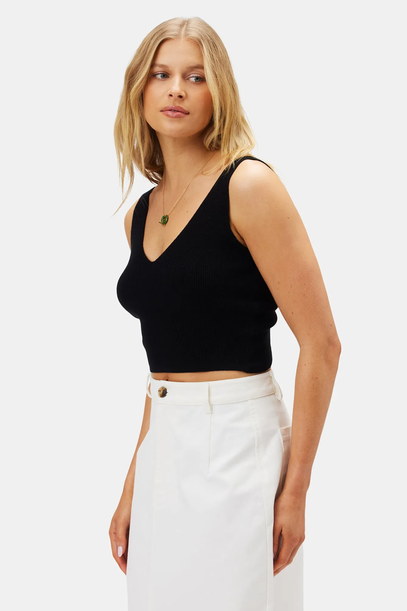 Amour Vert Finn Crop Tank- Tops|Clearance