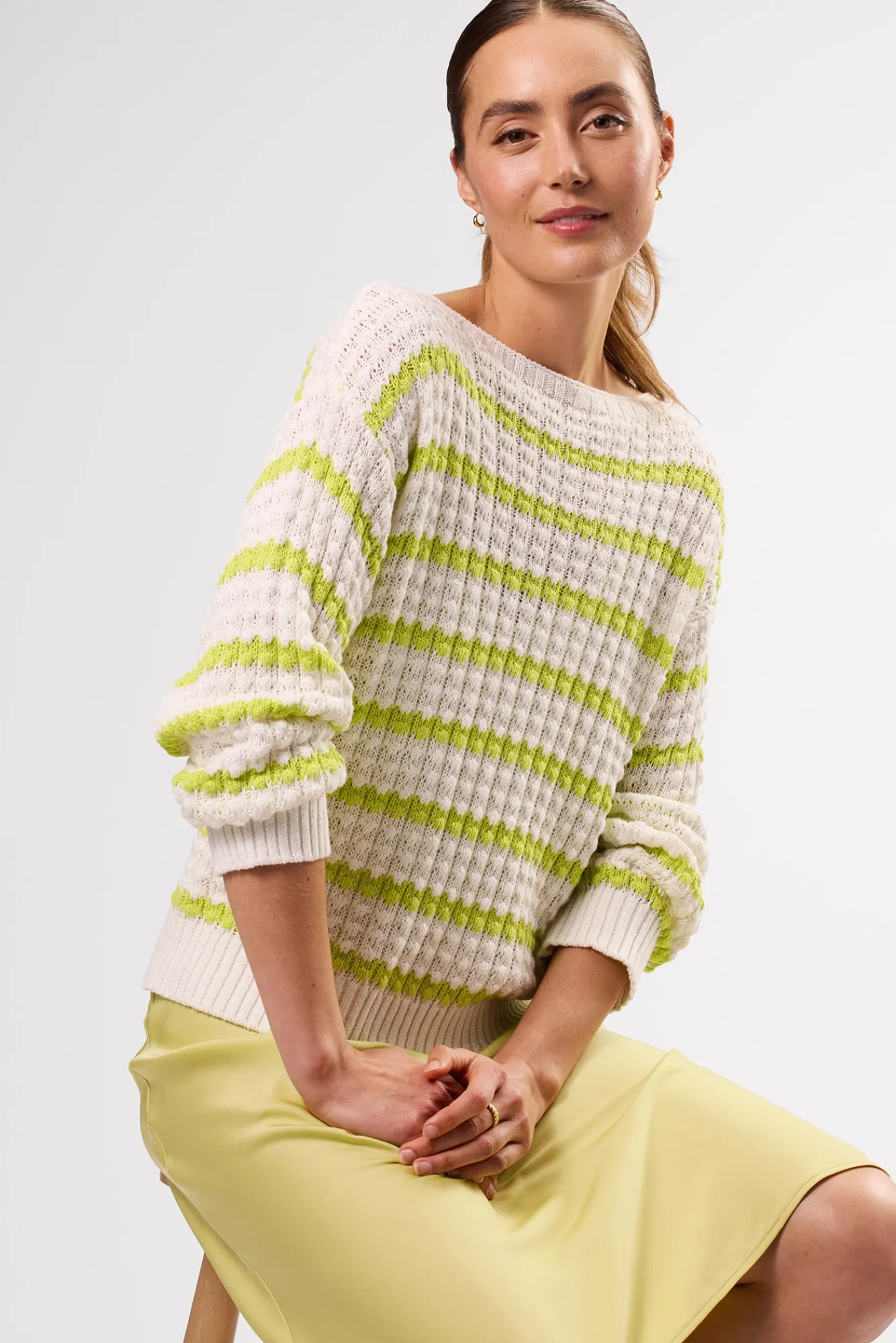 Amour Vert Stripe Novelty Sweater- Sweaters & Cardigans|Clearance