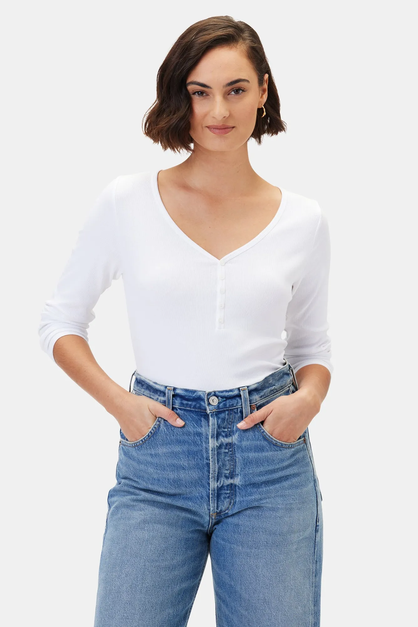 Amour Vert Deacon Baby Rib Tee- Tops|Tees