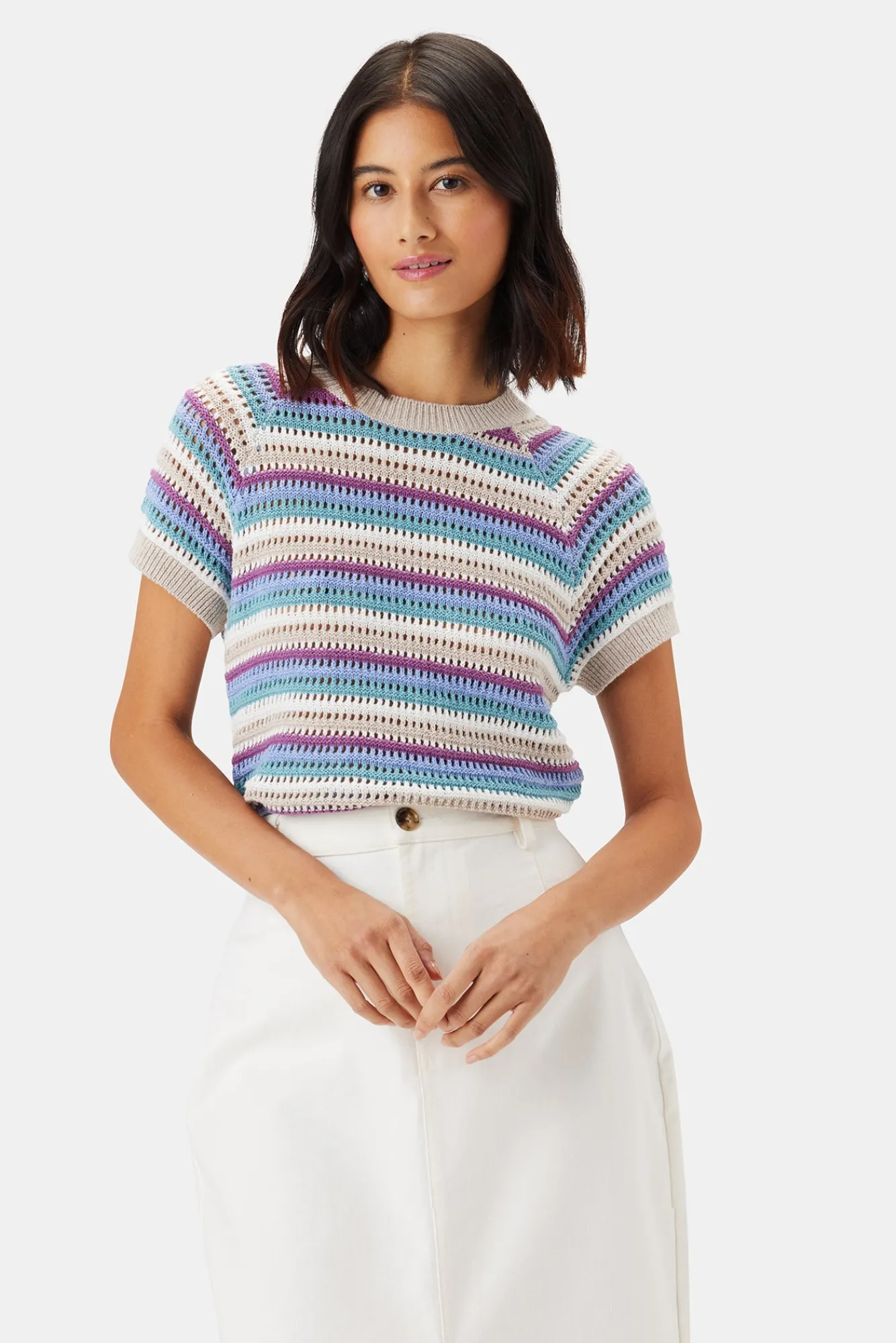 Amour Vert Rosario Crochet Top- Tops|Clearance