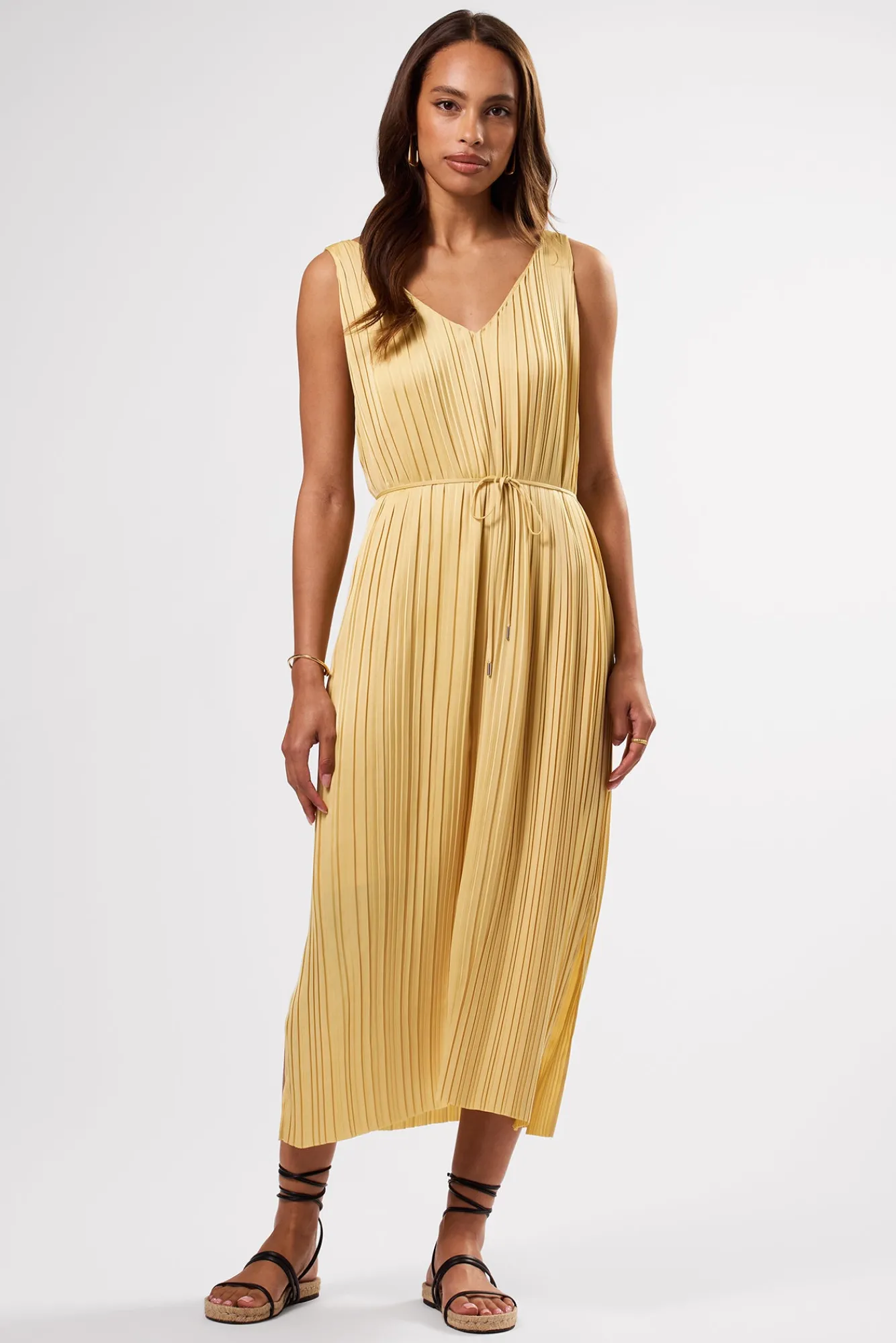 Amour Vert Lisbon Recycled Sateen Dress- Dresses|Clearance