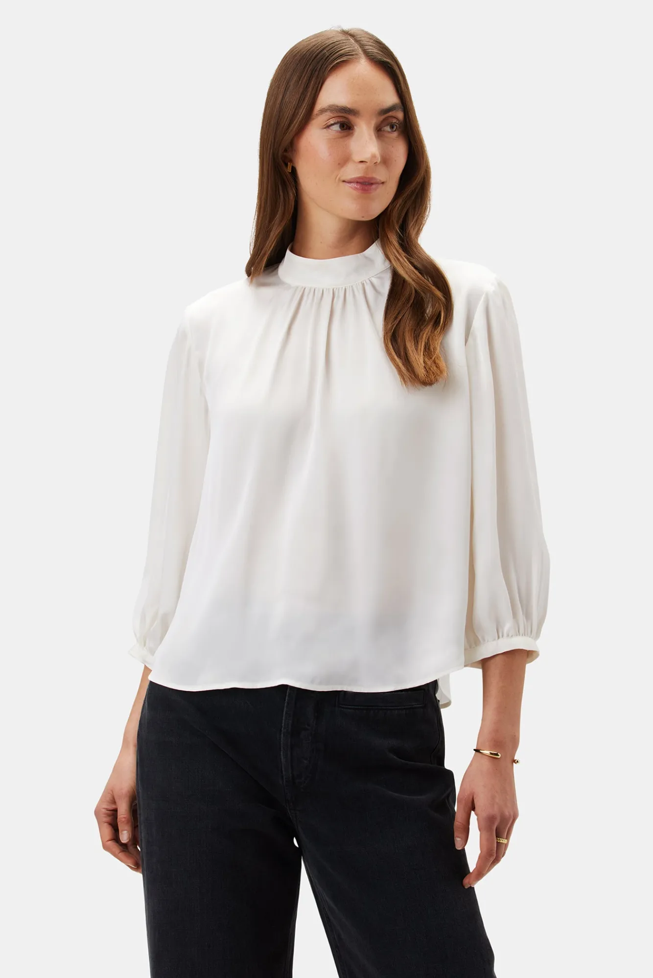 Amour Vert Jeanne 3/4 Sleeve Blouse- Tops|Clearance