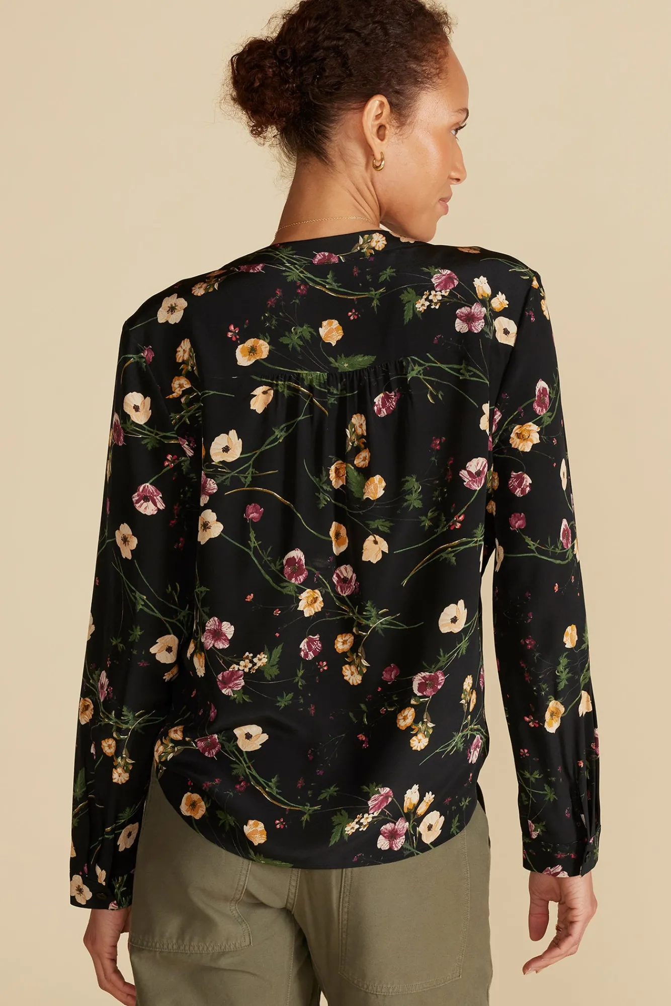 Amour Vert Kaya Washable Silk Blouse- Blouses & Shirts|Tops