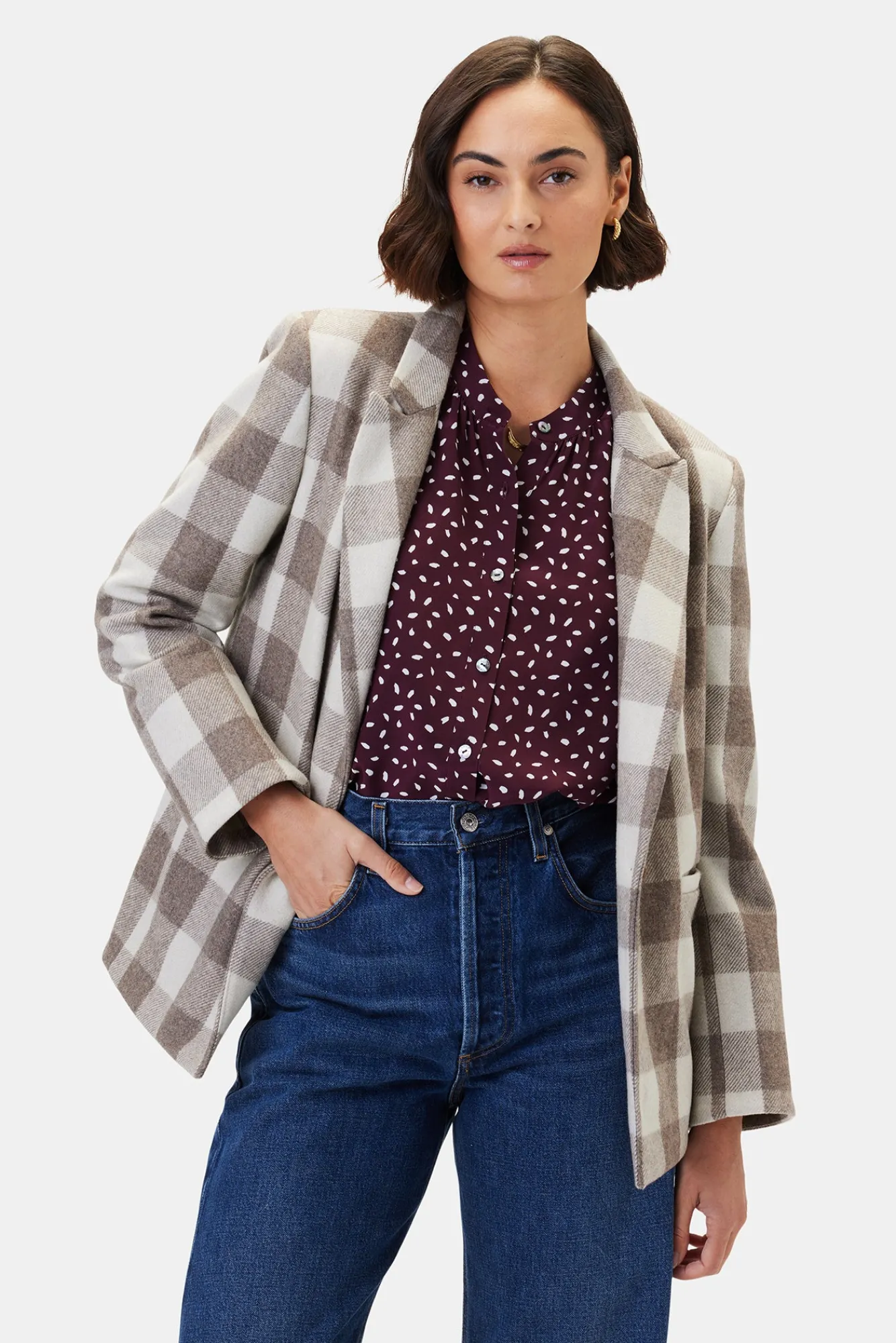 Amour Vert Tobie Single Breasted Blazer- Jackets & Outerwear|Clearance