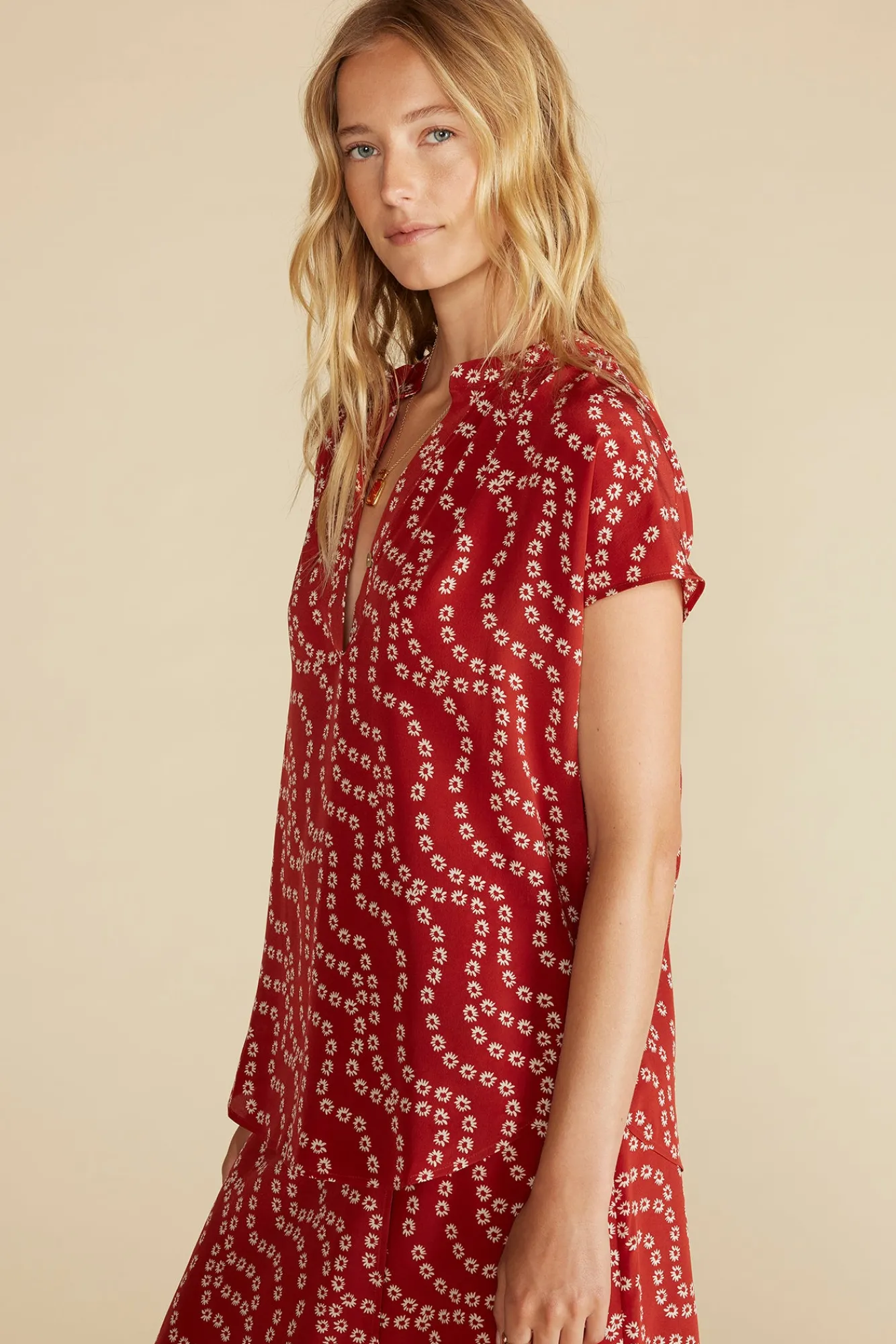 Amour Vert Renata Washable Silk Blouse- Tops|Blouses & Shirts