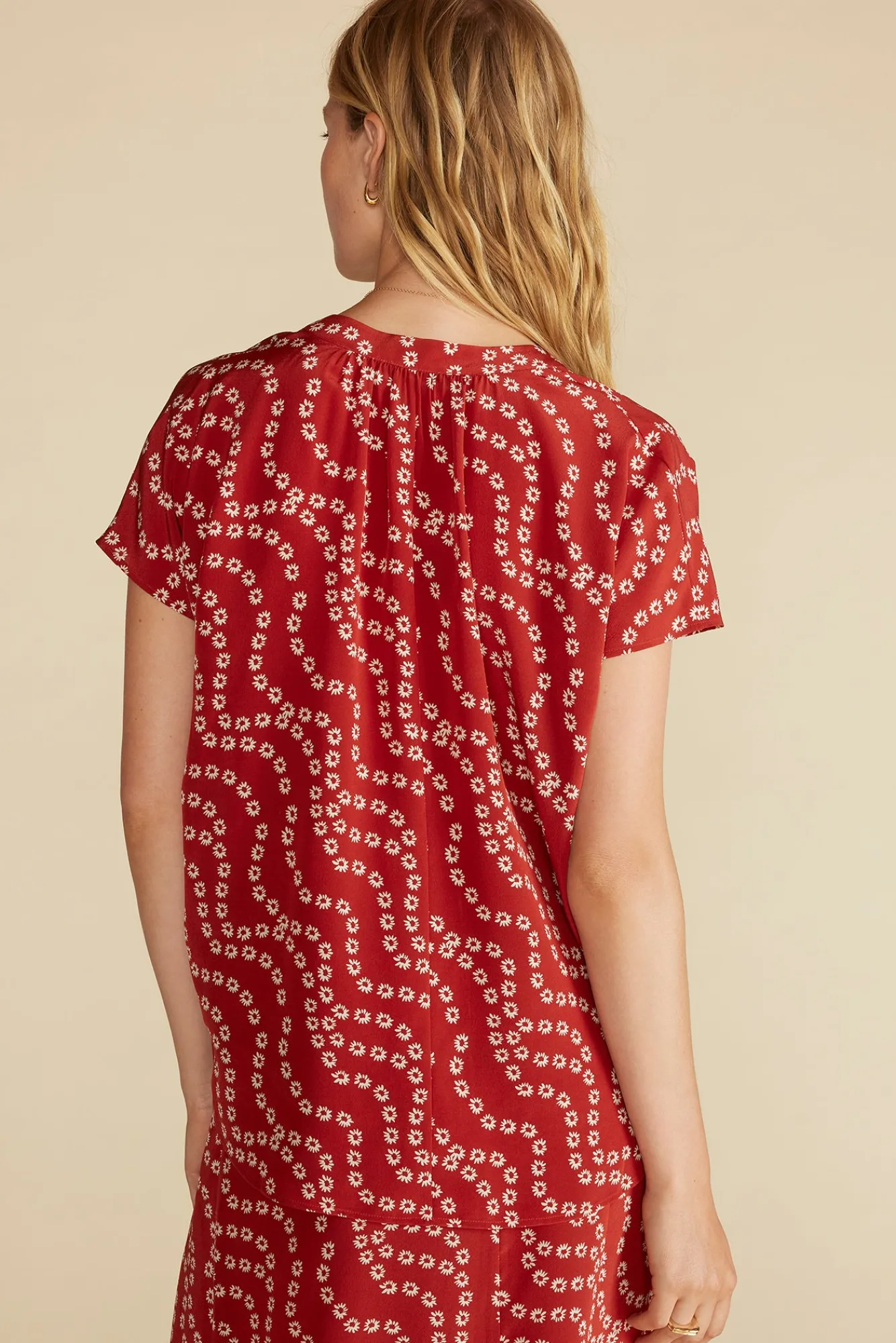 Amour Vert Renata Washable Silk Blouse- Tops|Blouses & Shirts