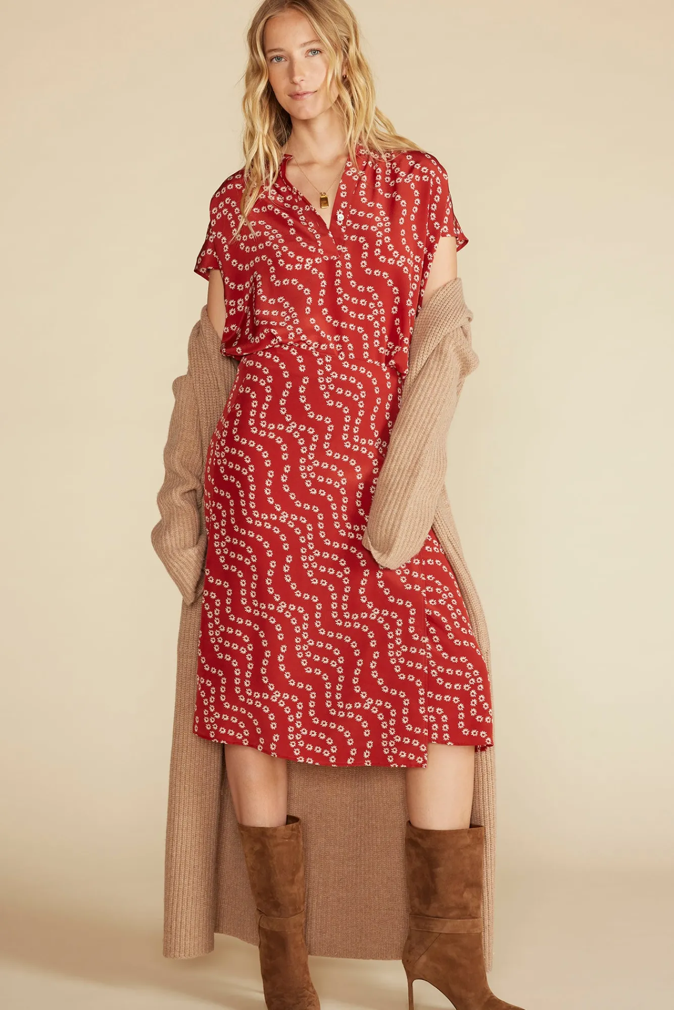 Amour Vert Renata Washable Silk Blouse- Tops|Blouses & Shirts