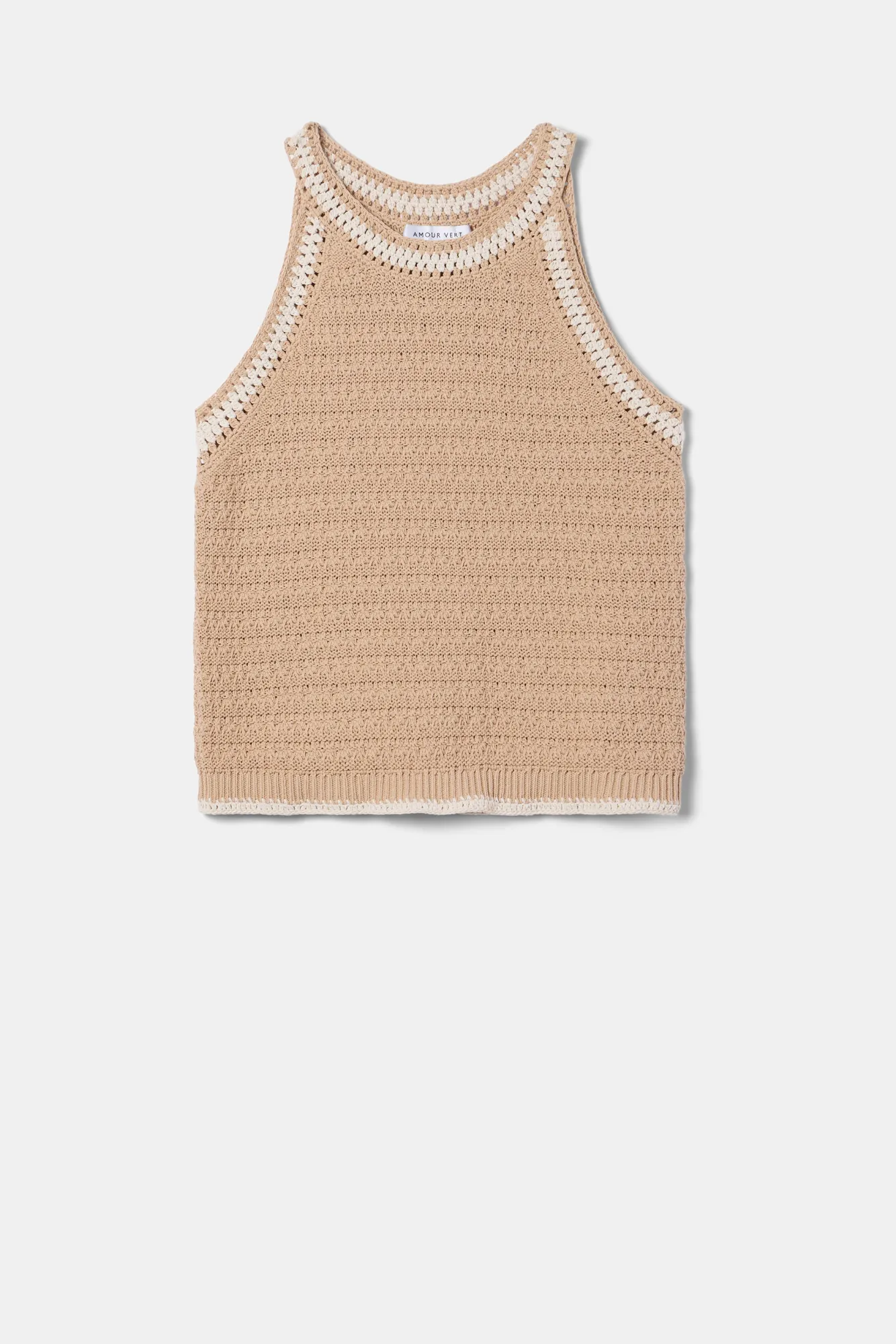 Amour Vert Texture Halter- Tops|Clearance