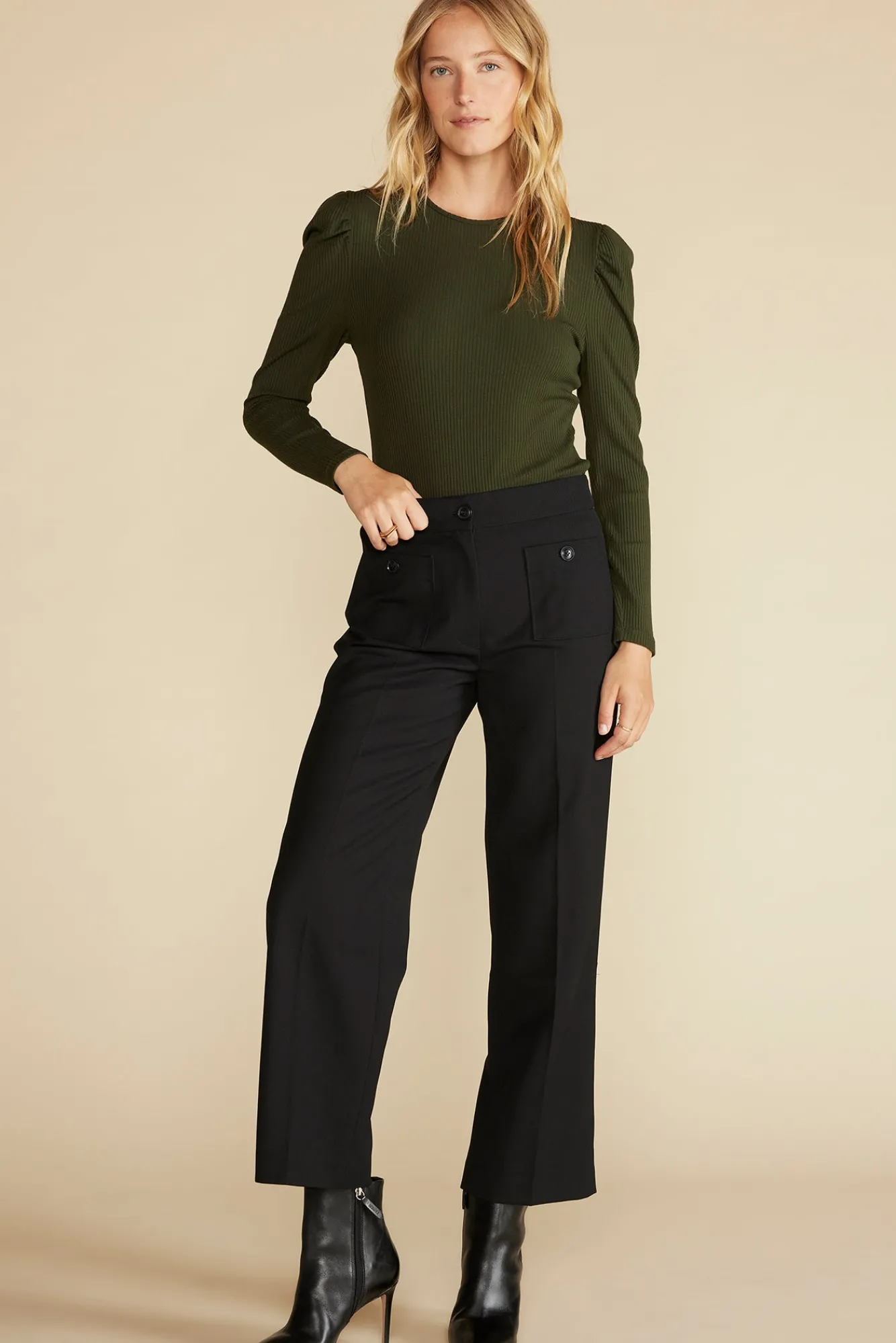 Amour Vert Alete Patch Pocket Pant- Pants|Clearance