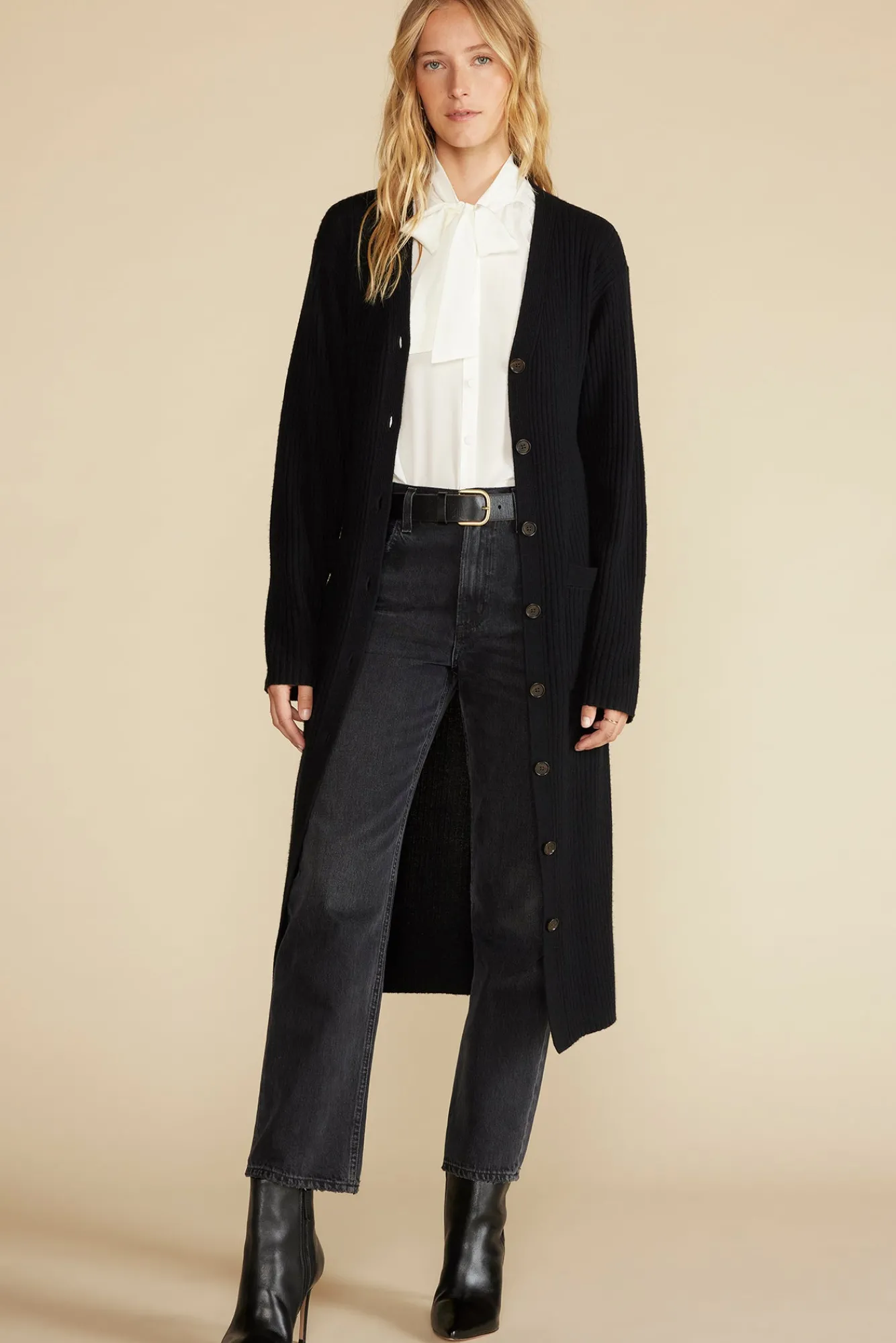 Amour Vert Dion Long V Neck Cardigan- Sweaters & Cardigans