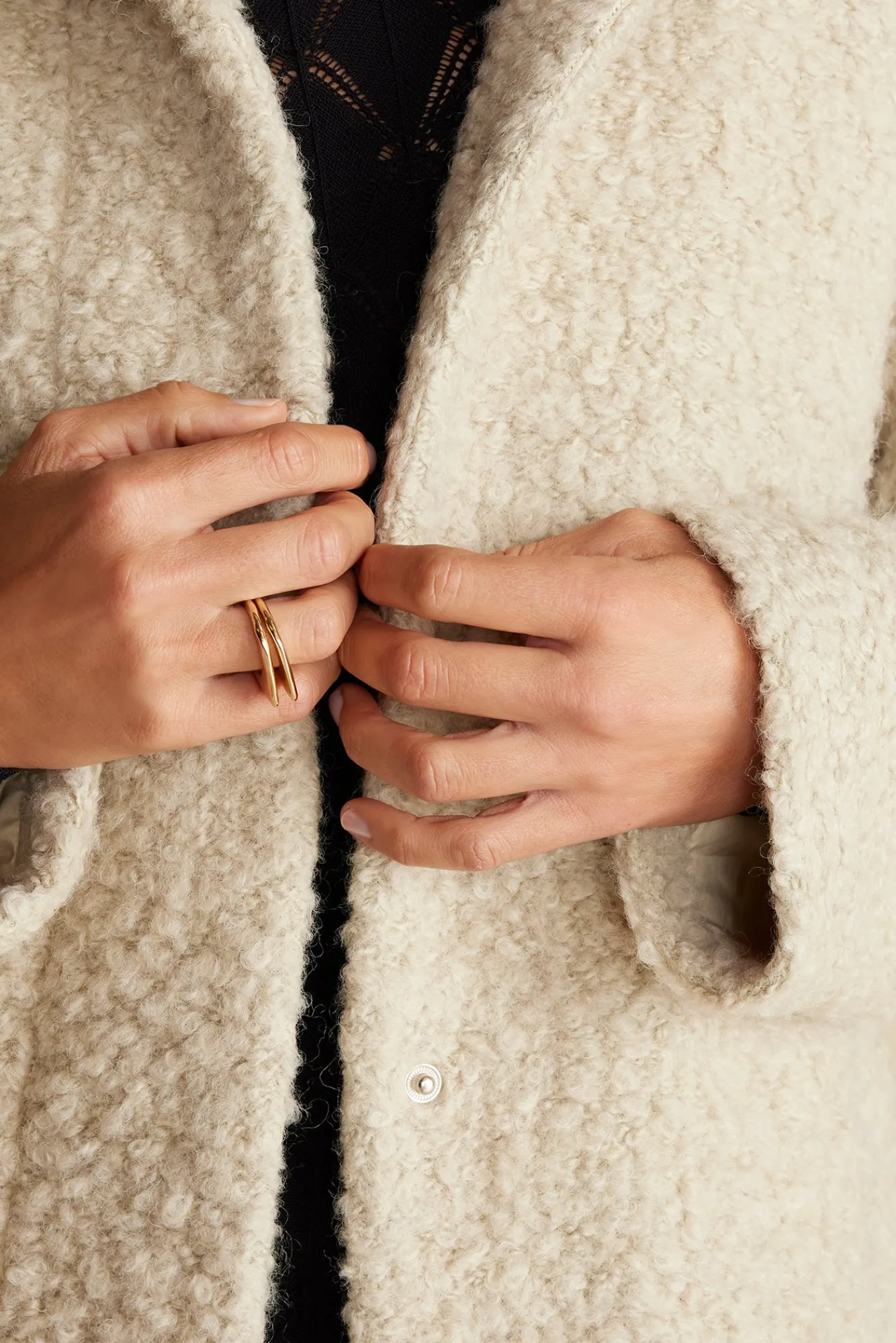 Amour Vert Noelle Sherpa Coat- Jackets & Outerwear