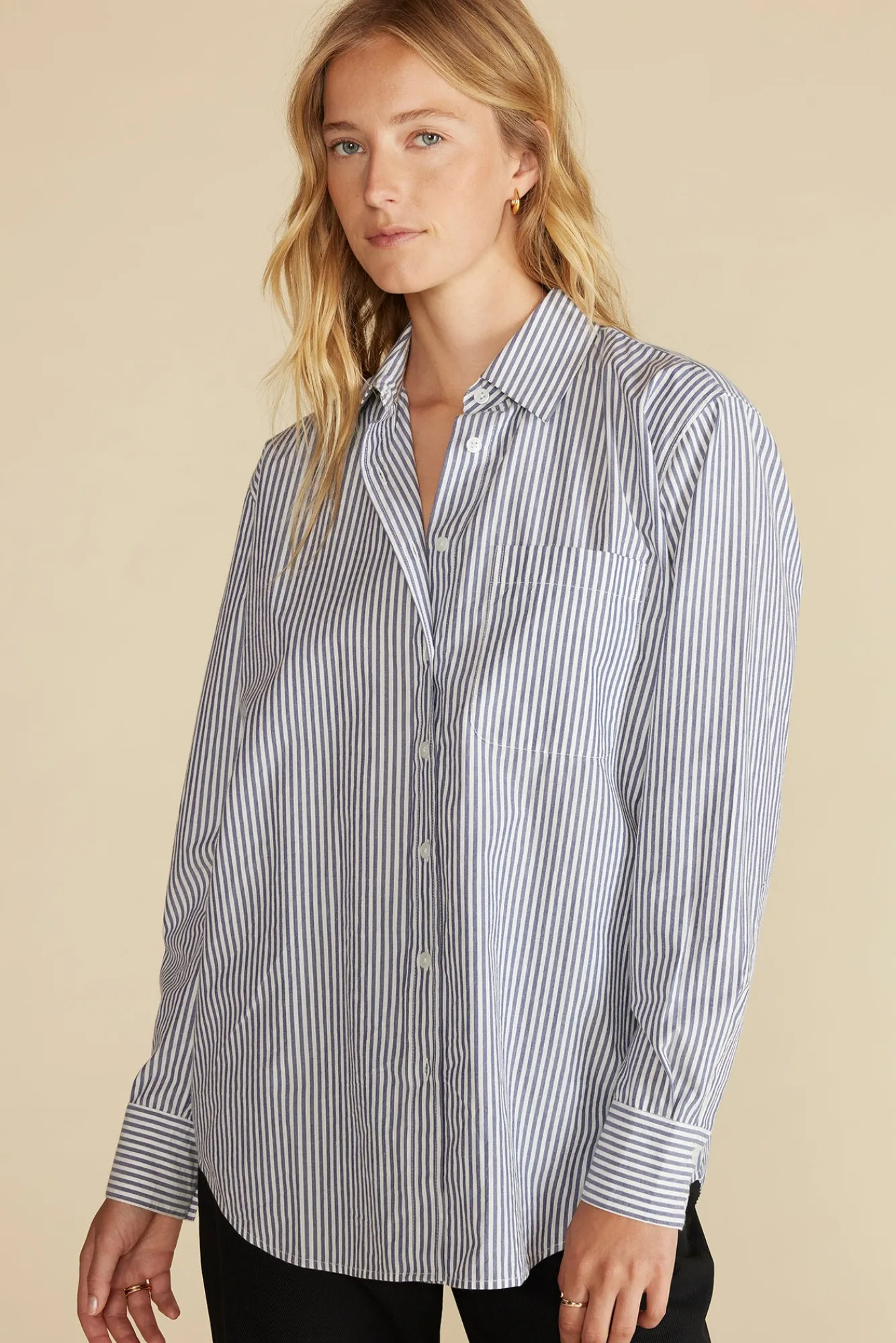 Amour Vert Henri Button Down Shirt- Blouses & Shirts|Tops