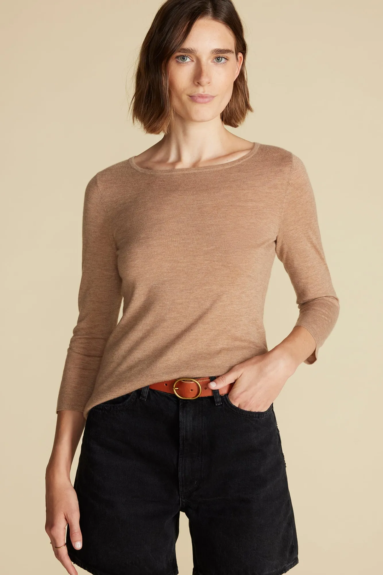 Amour Vert Fran Boatneck Cashmere Sweater- Sweaters & Cardigans