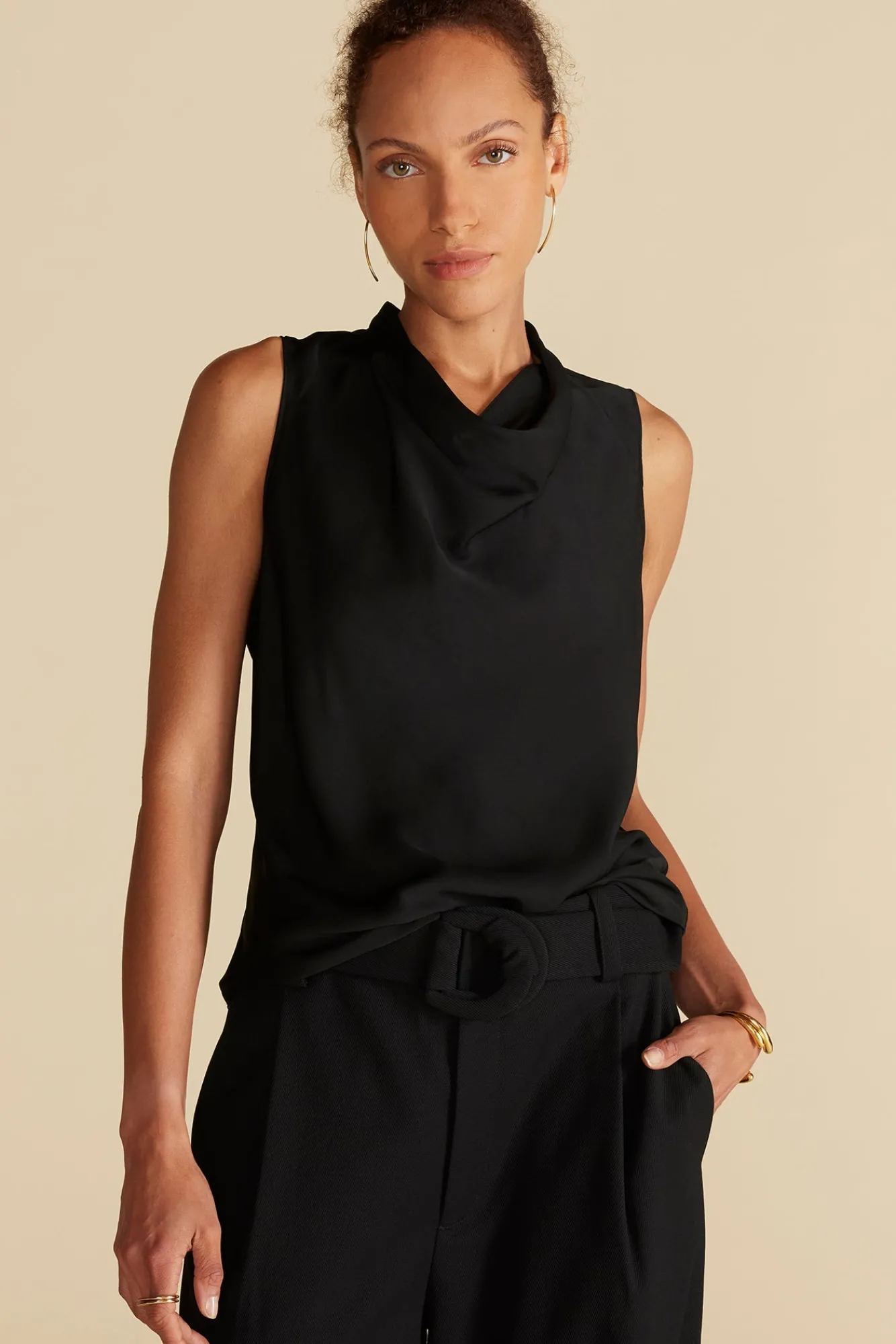 Amour Vert Ann Draped Tank- Tops