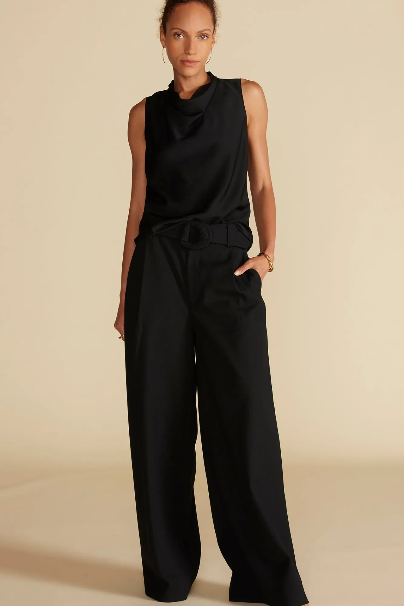 Amour Vert Ann Draped Tank- Tops