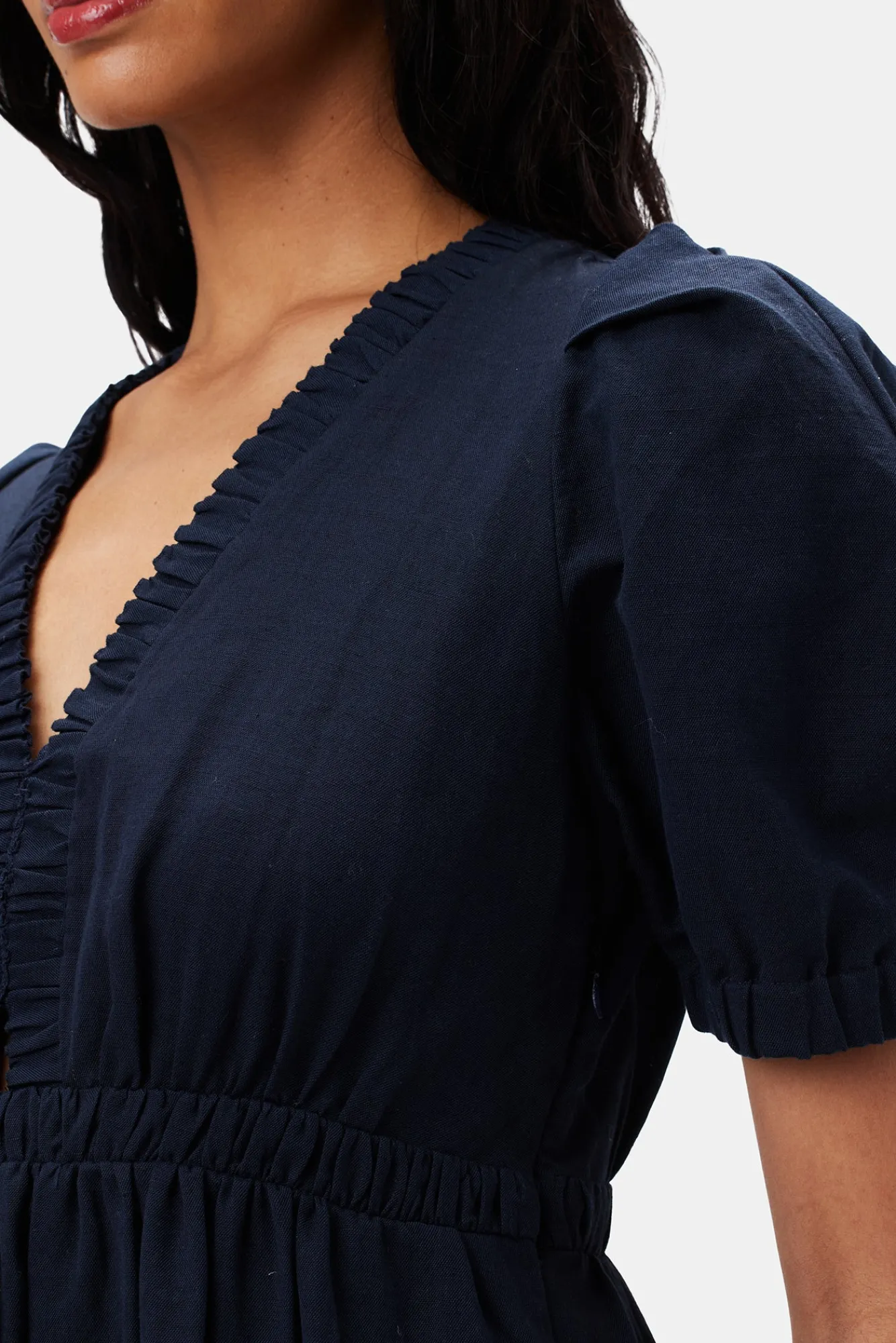 Amour Vert Danielle Cotton Linen Dress- Dresses|Clearance