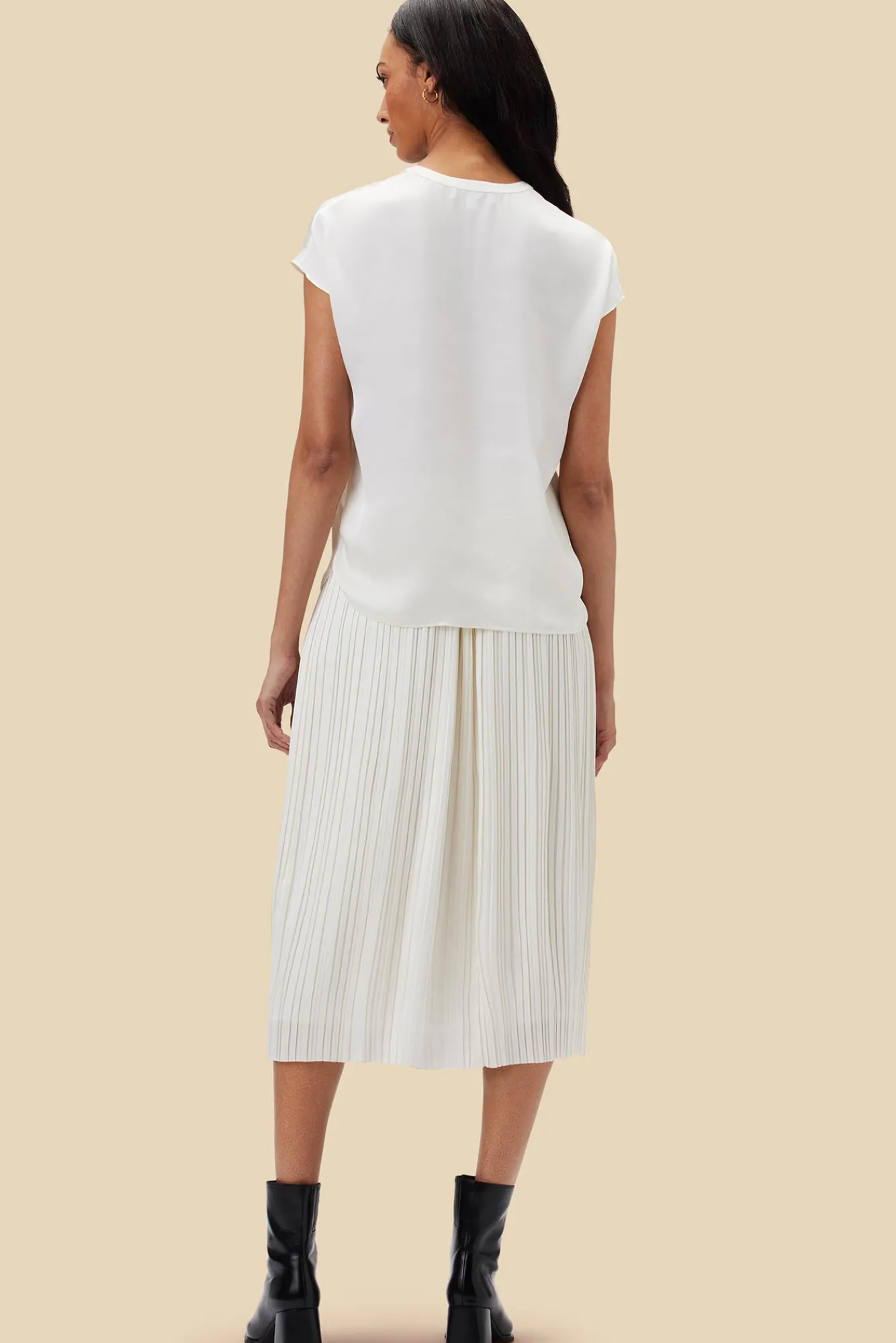 Amour Vert Ren Recycled Sateen Blouse- Blouses & Shirts|Tops