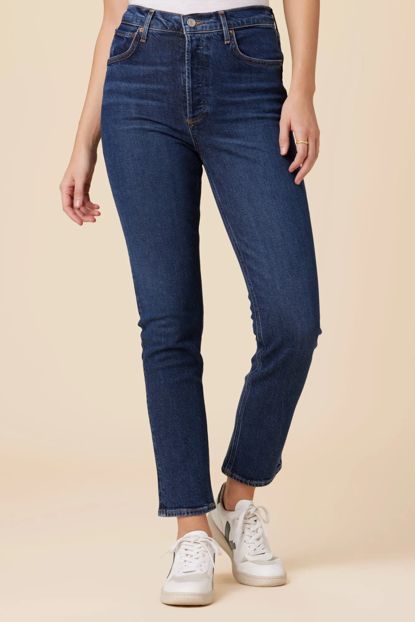 Amour Vert AGOLDE Riley Long High Rise Straight Jean- Denim|Pants
