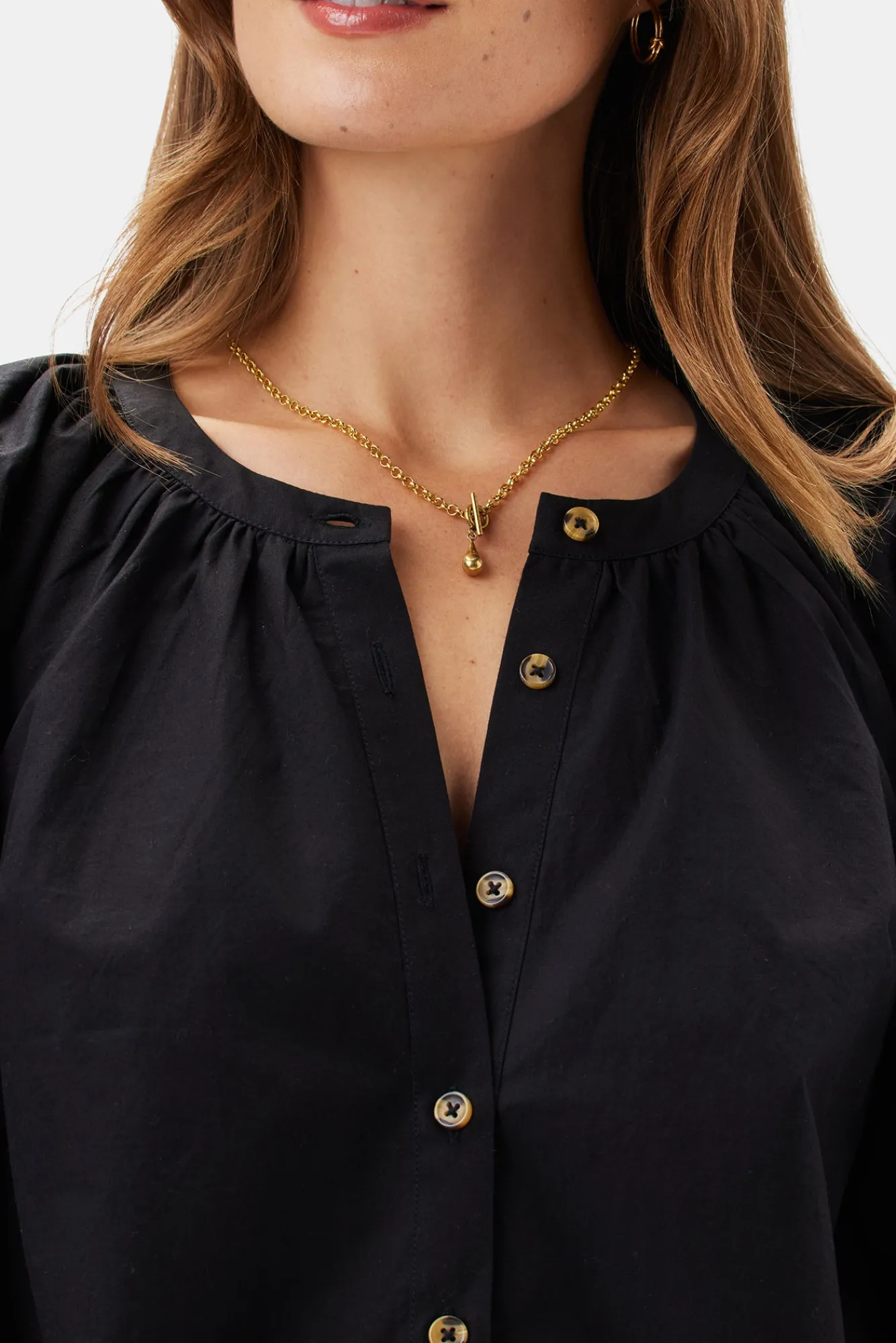 Amour Vert Esther Organic Cotton Poplin Dress- Dresses|Clearance