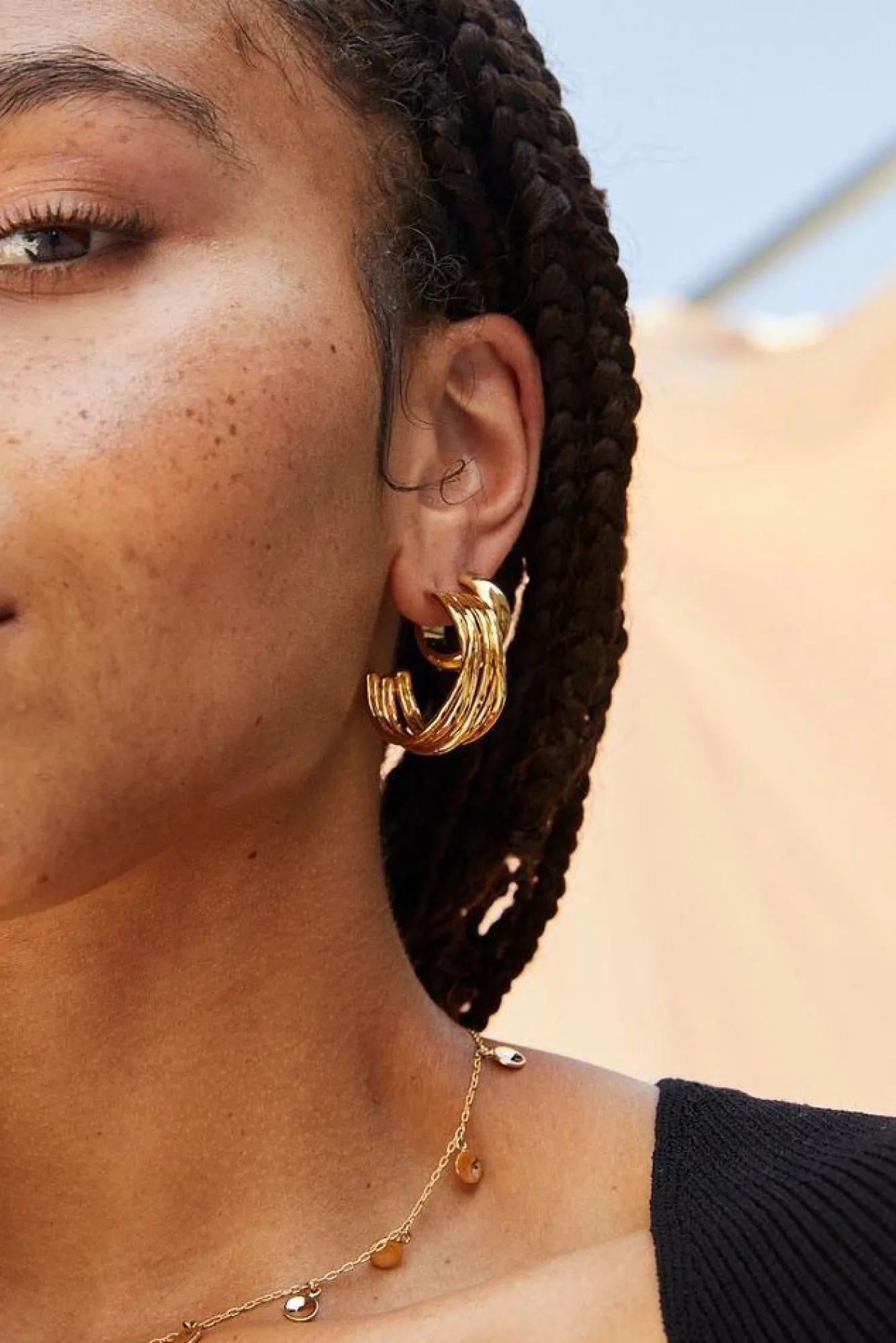 Amour Vert SOKO Nyundo Hoop Earrings- Jewelry