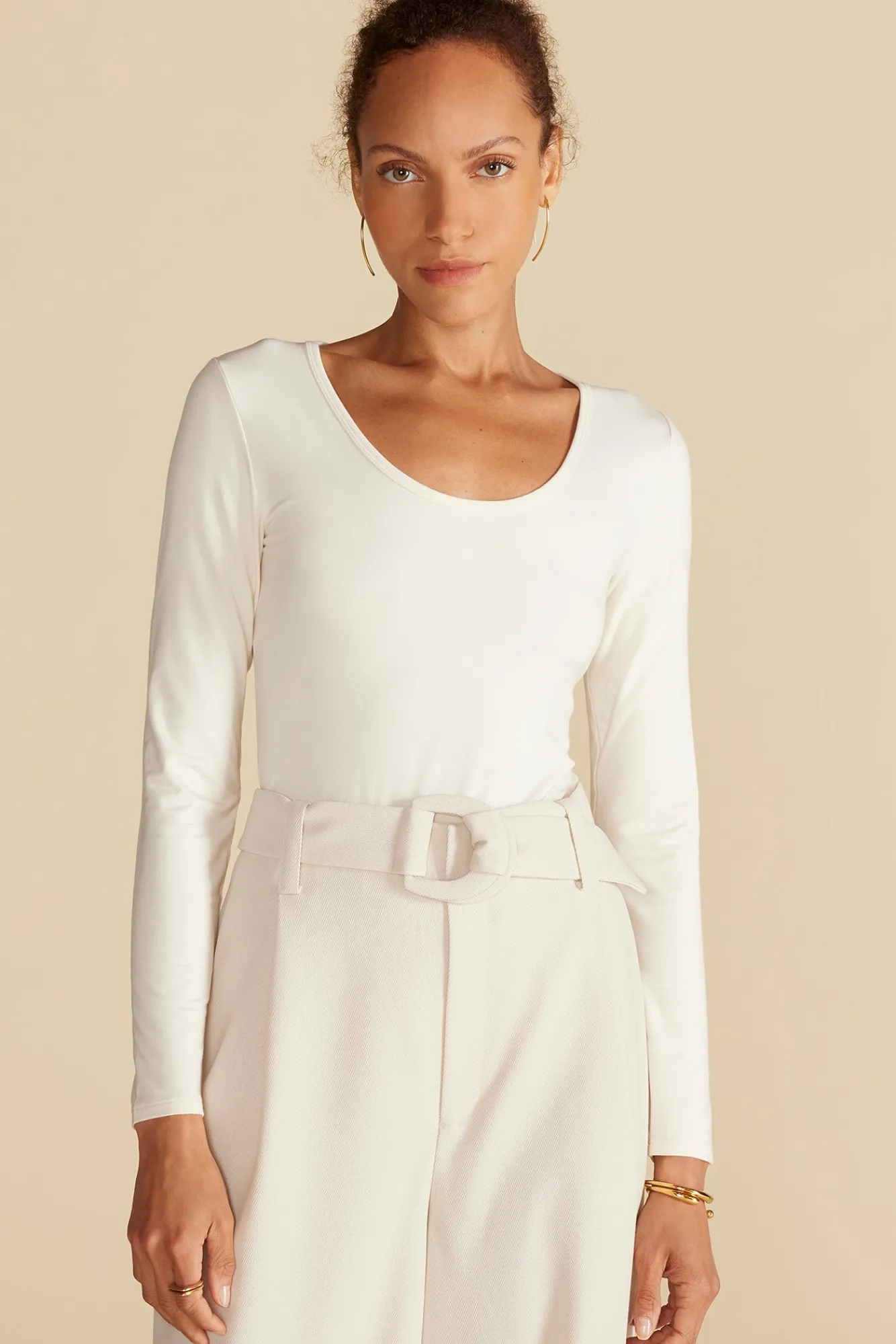 Amour Vert Elea Bamboo Knit Bodysuit- Tops|Clearance