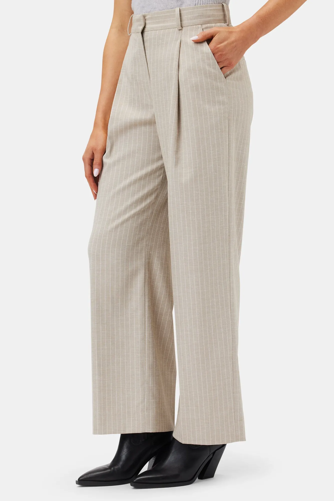 Amour Vert Pleated Wide Leg Trouser- Clearance